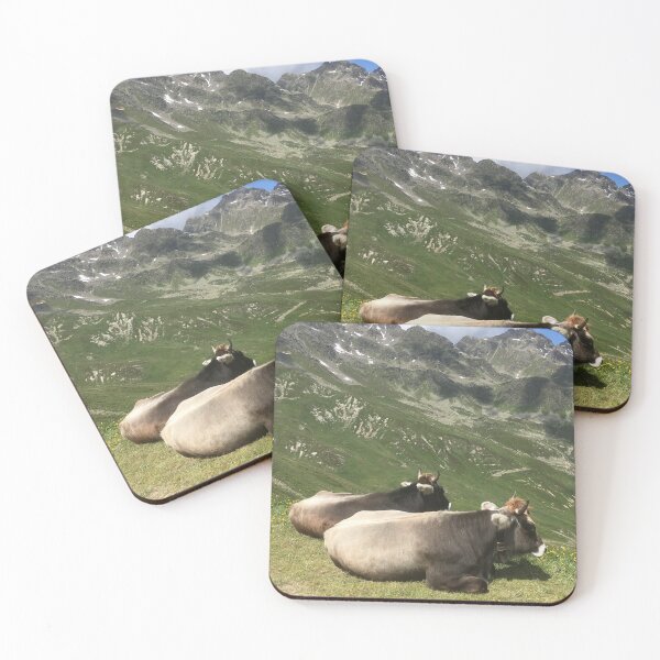 Item preview, Brown Swiss Cattle cows on an Austrian mountain designed and sold by ray-designs-.