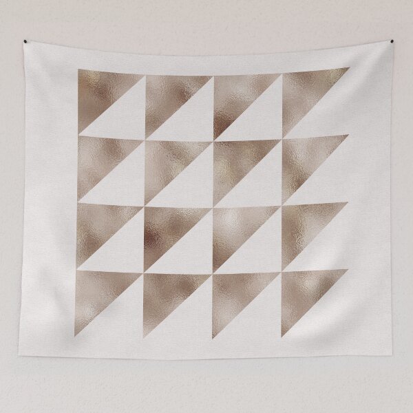 Item preview, Taupe rose geo triangular modern design designed and sold by peggieprints.