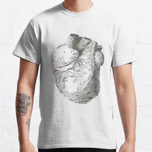 Grey Swirled Heart Classic T-Shirt