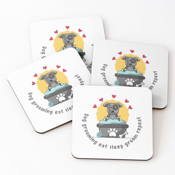 Item preview, Dog Grooming Eat Sleep Groom Repeat designed and sold by SportyDogShop.