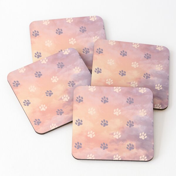 Item preview, clouds in the sky pattern with dog and cat paw print designed and sold by Beeroclock.