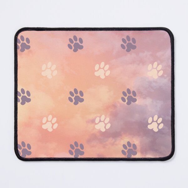 Item preview, clouds in the sky pattern with dog and cat paw print designed and sold by Beeroclock.