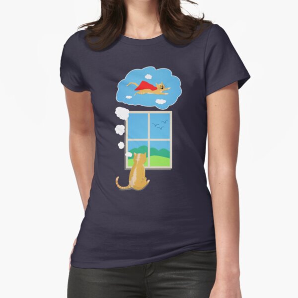 Cats Just Wanna Have Fun Fitted T-Shirt