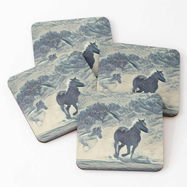 Item preview, Horses in Winter Storm designed and sold by No1Equestrian.