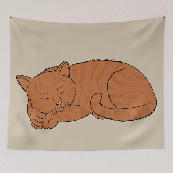 Item preview, Sleeping Orange Tabby Cat  designed and sold by rmcbuckeye.