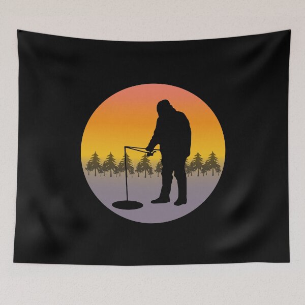 Item preview, Ice Fishing Fish Fisher Winter Camping Nature designed and sold by CuteDesigns1.