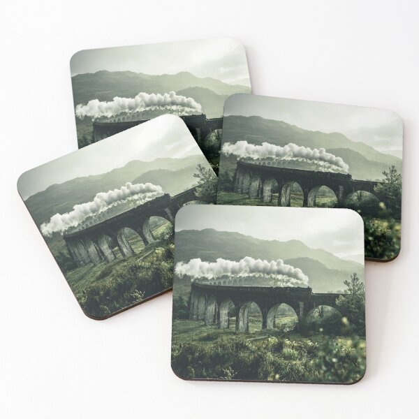 Item preview, Train on Bridge with Steam and Mountains designed and sold by mwagie.