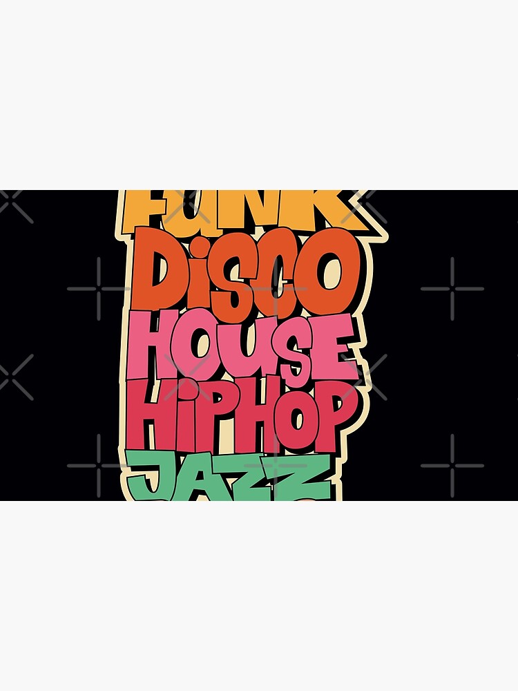 Soul Funk Disco House. Funky music genre design. pastel colors