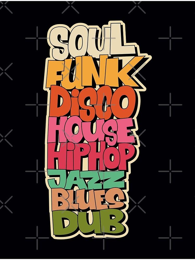 Soul Funk Disco House. Funky music genre design. pastel colors. | Poster