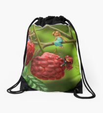 Raspberry Drawstring Bag