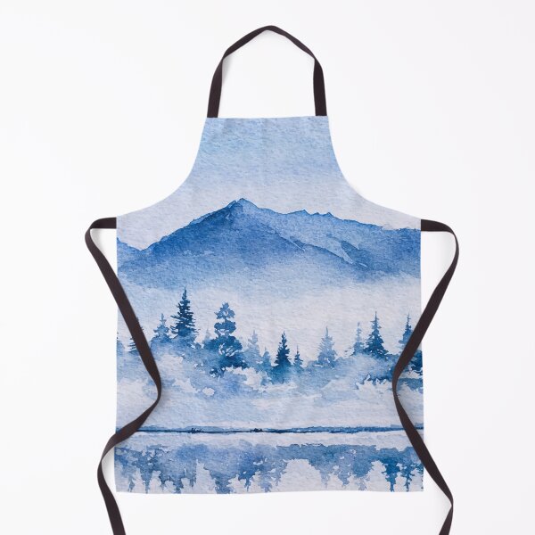 Item preview, Hand-drawn Banff Trees Winter Watercolor illustration designed and sold by hatimelhag.