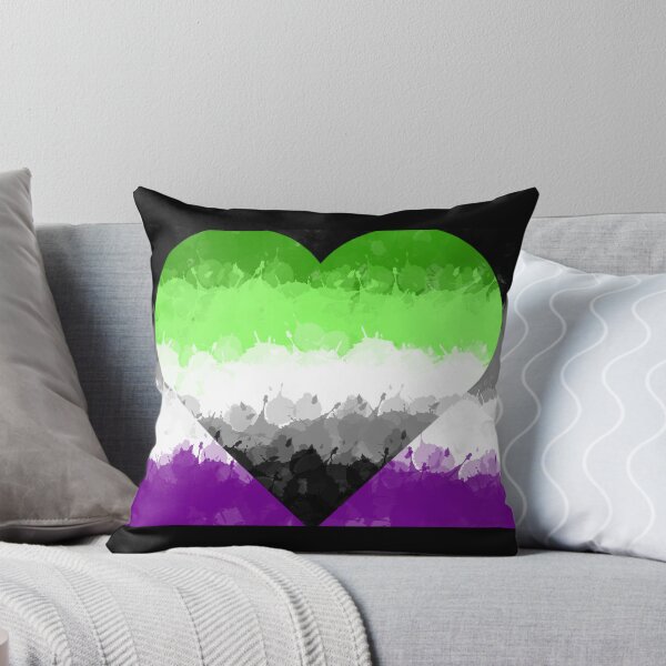 Aperçu de l'œuvre Drapeau de fierté asexuée/aromantique LGBTQ+ créée et vendue par DuckvilleStudio.