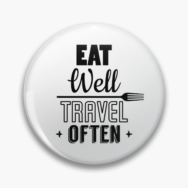 Artikelvorschau, Eat Well Travel Often, Vintage-Typografie-Druck mit Zitat. entworfen und verkauft von Gomolach.