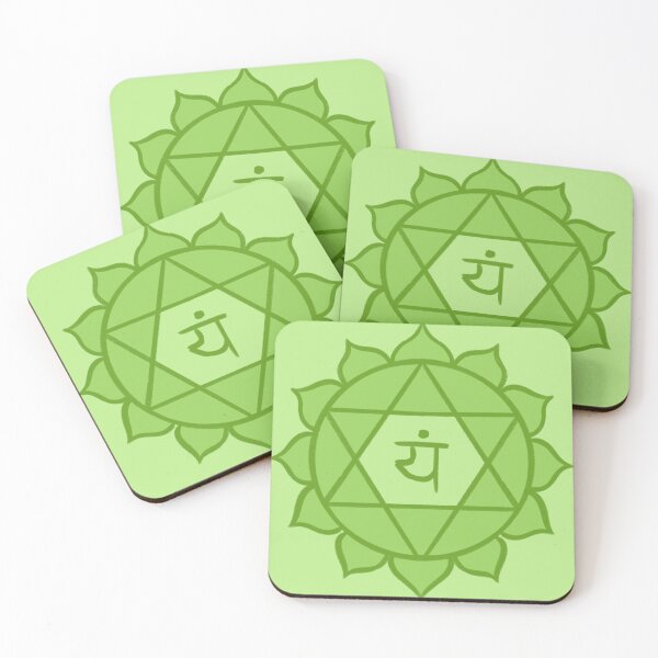 Item preview, Green/Heart/Anahata Chakra pillow, coasters, stickers, etc. designed and sold by Succucrazy.