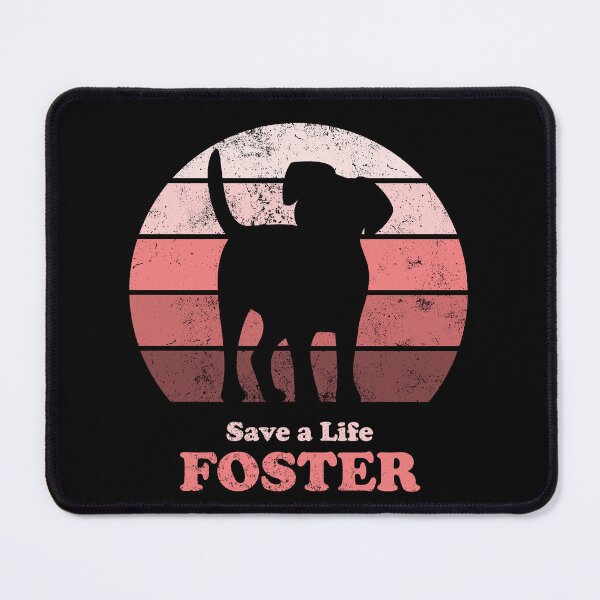 Item preview, Foster Dog Retro Sunset Pink designed and sold by MSwiftDesigns.