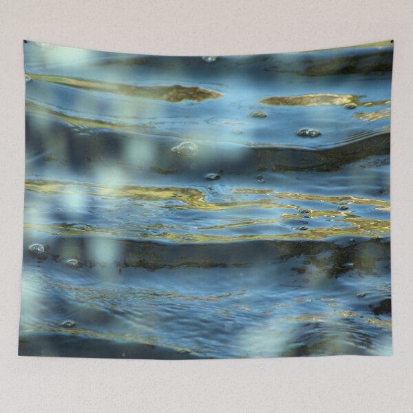 Item preview, Water Surface Texture 2 blue and gold designed and sold by Anna Lemos.