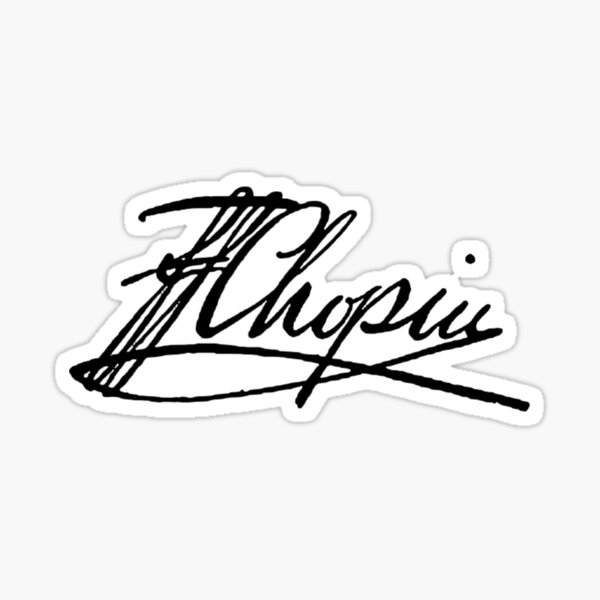 Item preview, Chopin's signature (centre) designed and sold by en10minutos.