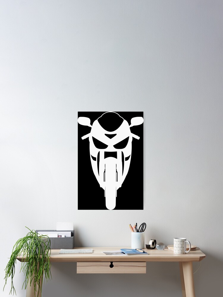 Kawasaki ZX6R Ninja white silhouette front best t-shirt