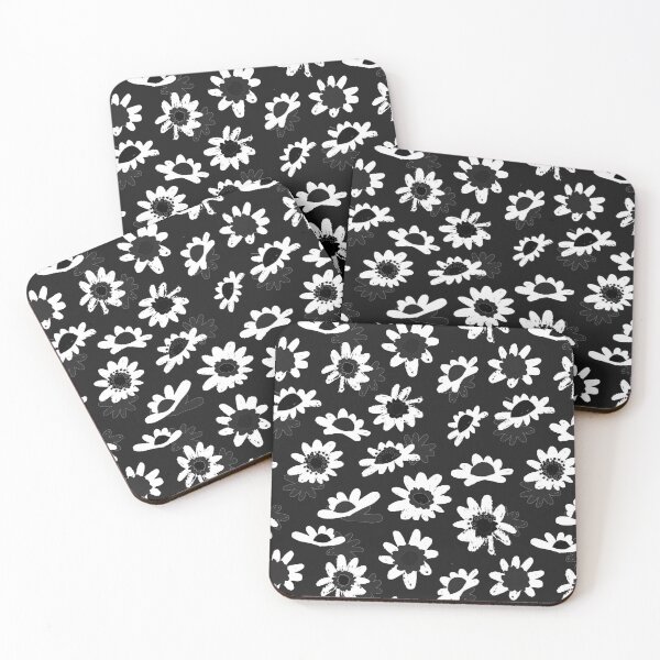 Item preview, Retro 1960's Black-And-White Trendy Floral Pattern designed and sold by DEC02.