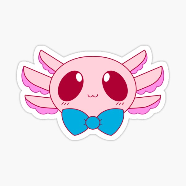 Alfy the Axolotl Face Sticker