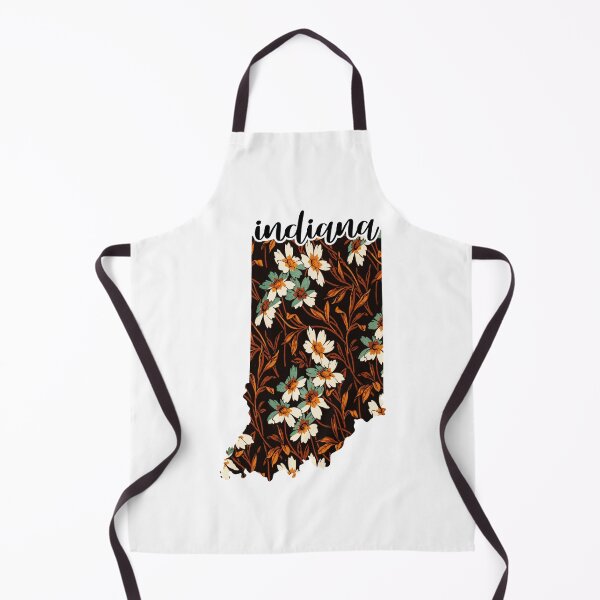 Item preview, Floral Map of USA States Indiana - Map of Indiana designed and sold by AmethystMurad.