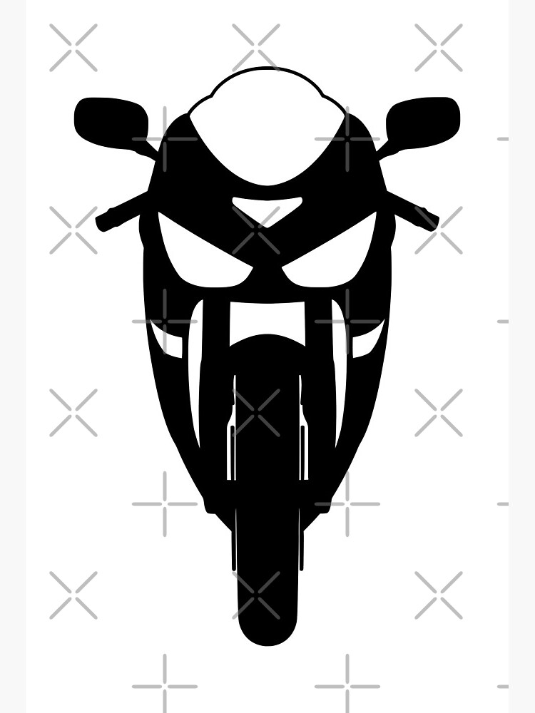 Kawasaki ZX6R Ninja black silhouette front best t-shirt design | Art Board  Print