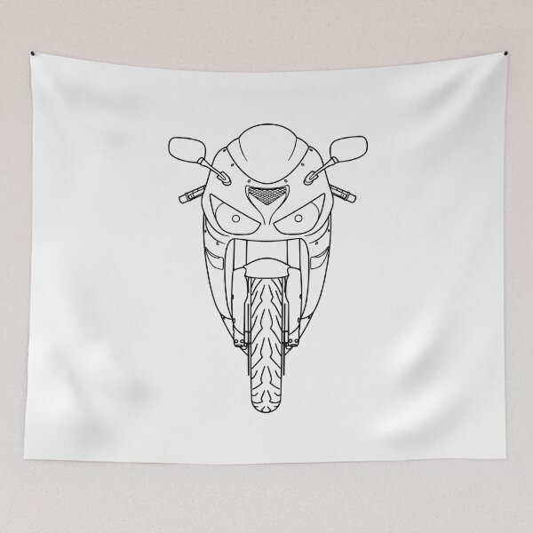 Item preview, Kawasaki ZX6R Ninja black lines front best t-shirt design designed and sold by EdimDesign.