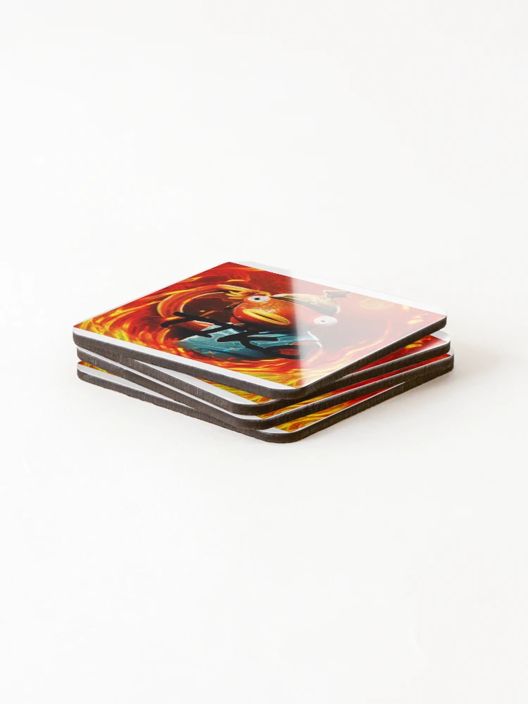 Thumbnail 4 of 5, Coasters (Set of 4), Orange Fishy Tikko designed and sold by Raeex.