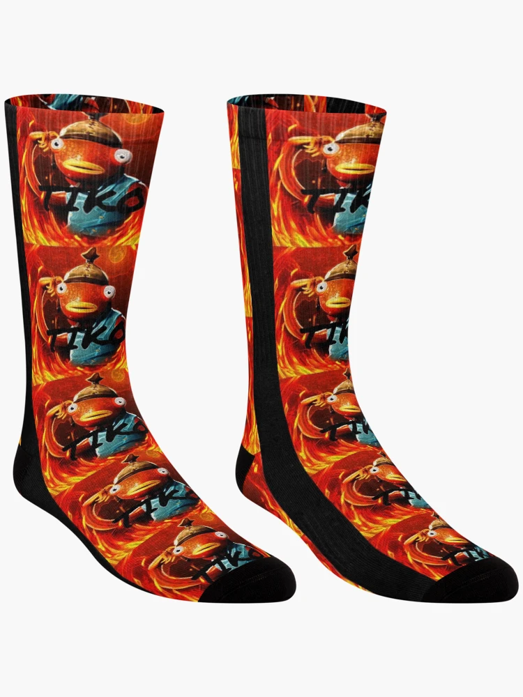 Thumbnail 3 of 5, Socks, Orange Fishy Tikko designed and sold by Raeex.