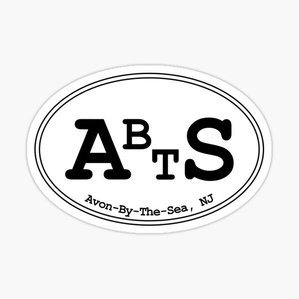 "AvonByTheSea Oval Design" Sticker for Sale by dodgemdesigns Redbubble