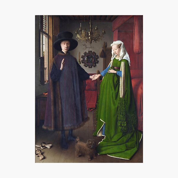 Jan Van Eyck - Giovanni Arnolfini And His Bride (The Arnolfini Marriage) Photographic Print