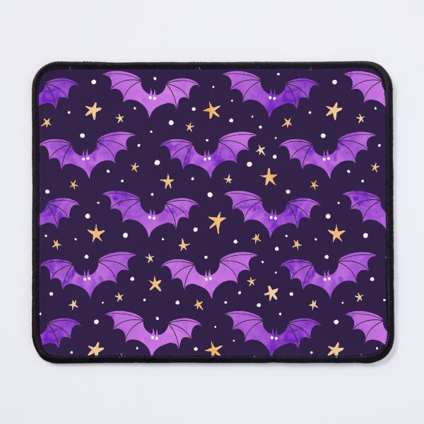 Item preview, Watercolor Bats Purple on Black designed and sold by Paisley Yazel.