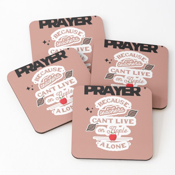 Item preview, Prayer, Because Teachers Can't Live on Apple Alone - Pink and Black  designed and sold by TheReporter1.