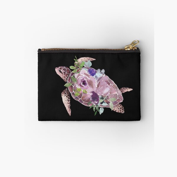 Item preview, Watercolor Floral Sea Turtle designed and sold by HappyLifeCreate.