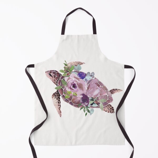 Item preview, Watercolor Floral Sea Turtle designed and sold by HappyLifeCreate.
