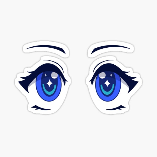 Anime Eyes - Blue Sticker