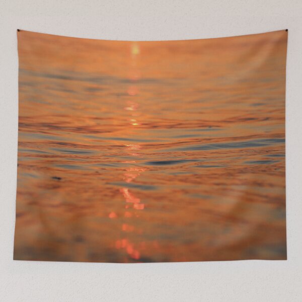 Item preview, Abstract Orange Ocean Waves Sunset designed and sold by KaSaPo.