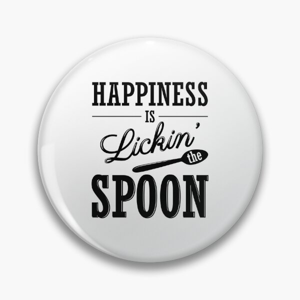 Artikelvorschau, Glück ist Lickin The Spoon, Vintage Typografie-Druck mit Zitat. entworfen und verkauft von Gomolach.