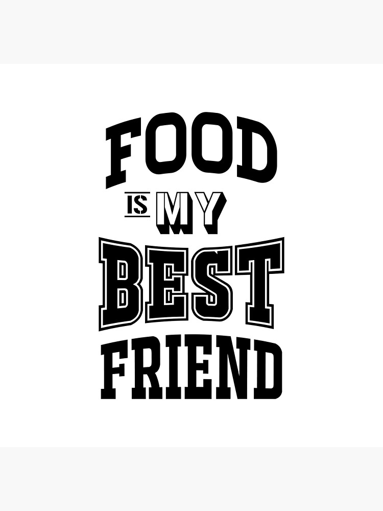 food-is-my-best-friend-vintage-typography-print-with-quote-poster