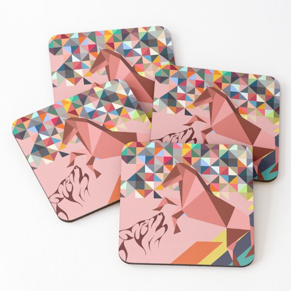 Item preview, Horse and Wolf | Geometric background designed and sold by TheAquaticPoet.