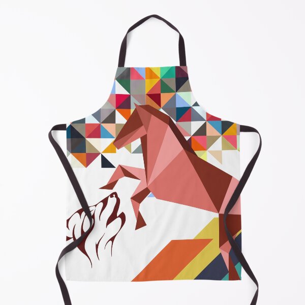 Item preview, Horse and Wolf | Geometric background designed and sold by TheAquaticPoet.