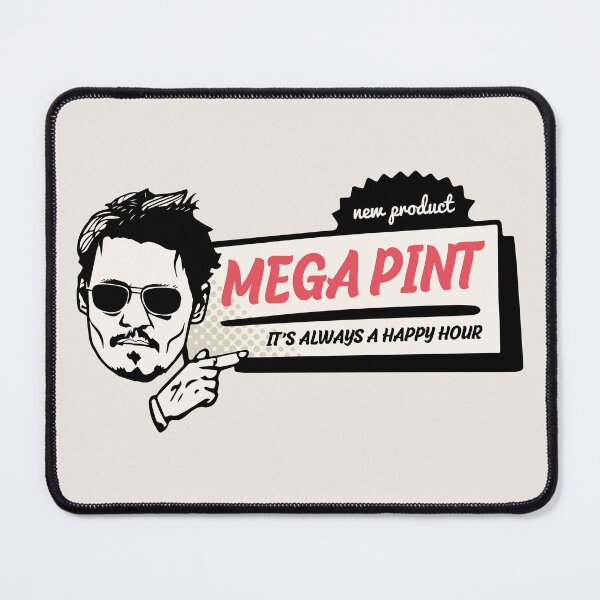 Item preview, A Mega Pint - Johnny Depp Happy Hour designed and sold by retrippy.