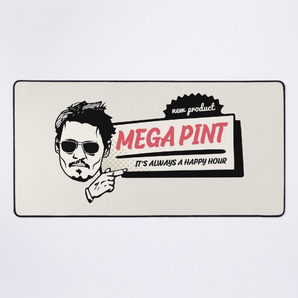Item preview, A Mega Pint - Johnny Depp Happy Hour designed and sold by retrippy.