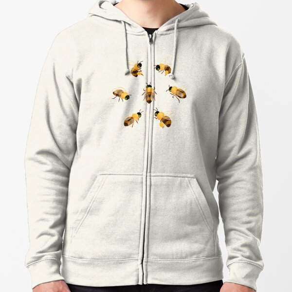 Happy Cow Bee Honey Hive Men's Hooded Sweatshirt Long Sleeve Hoodie Pocket  Jacket Graphic Pullover at  Men’s Clothing store