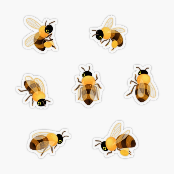 Honey bees Sticker for Sale by pikaole