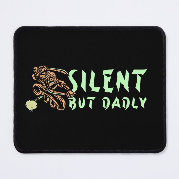 Item preview, Silent but Dadly funny farting samurai ninja fathers day gift alt color teal orange designed and sold by SmallOrbit.