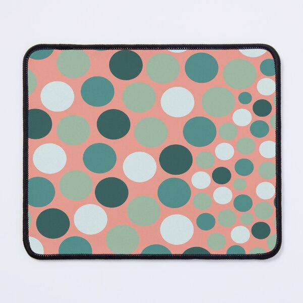 Item preview, Abstract homedecor circles 4 green and coral pink designed and sold by BelettePatterns.
