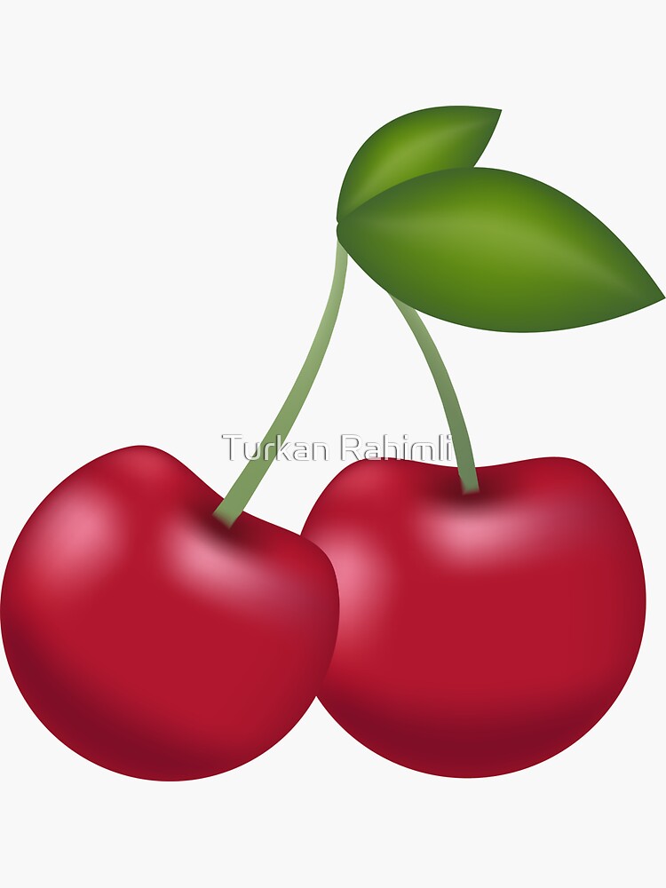 "Cherry Fruit Emoji Illustration" Sticker for Sale by nakrut987654321