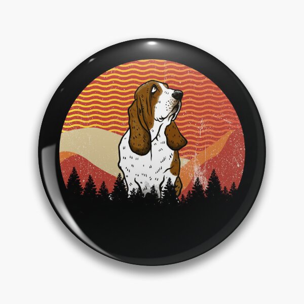 Item preview, Distressed Wavy Lines Sky Basset Hound Dog Gift  designed and sold by Guarddogdrive.