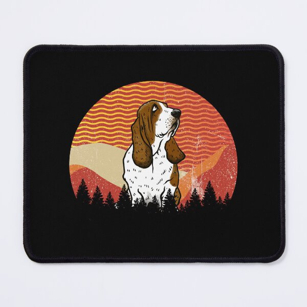 Item preview, Distressed Wavy Lines Sky Basset Hound Dog Gift  designed and sold by Guarddogdrive.